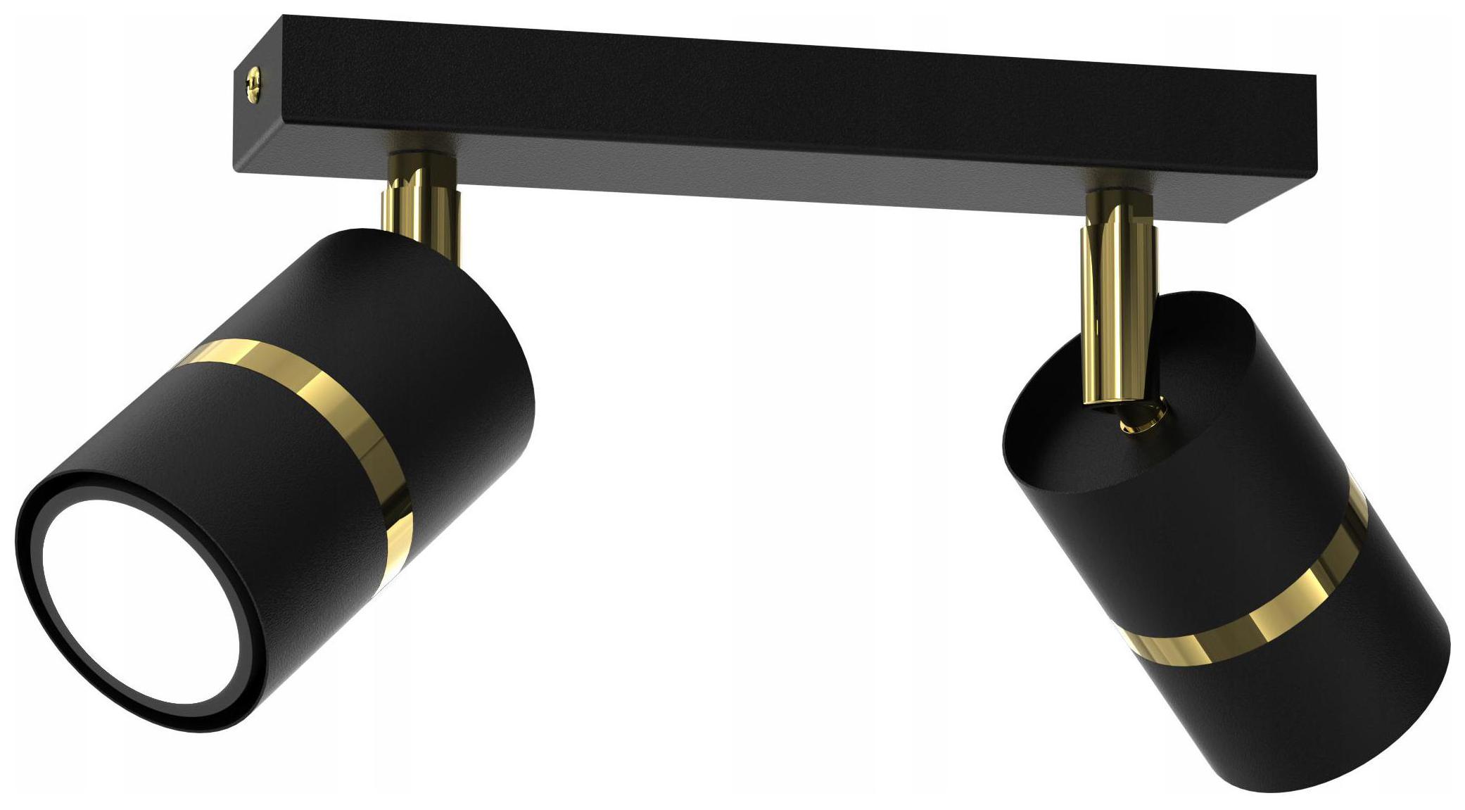 Listwa Sufitowa Czarna Plafon Tuba Złota Wiszącą GU10 Led Do Salonu