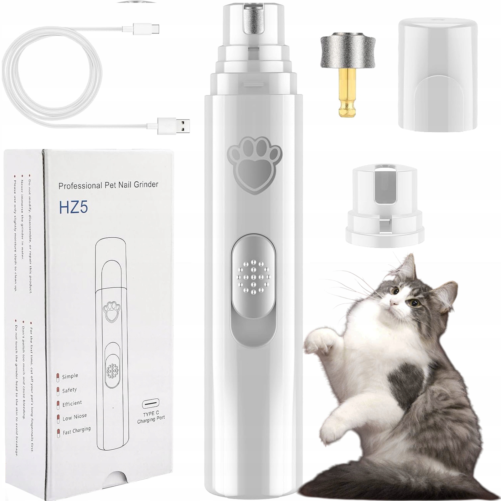 Levně Elektrická Sada Na Drápky Řezačka Bruska Pilník Pro Psa Kočku