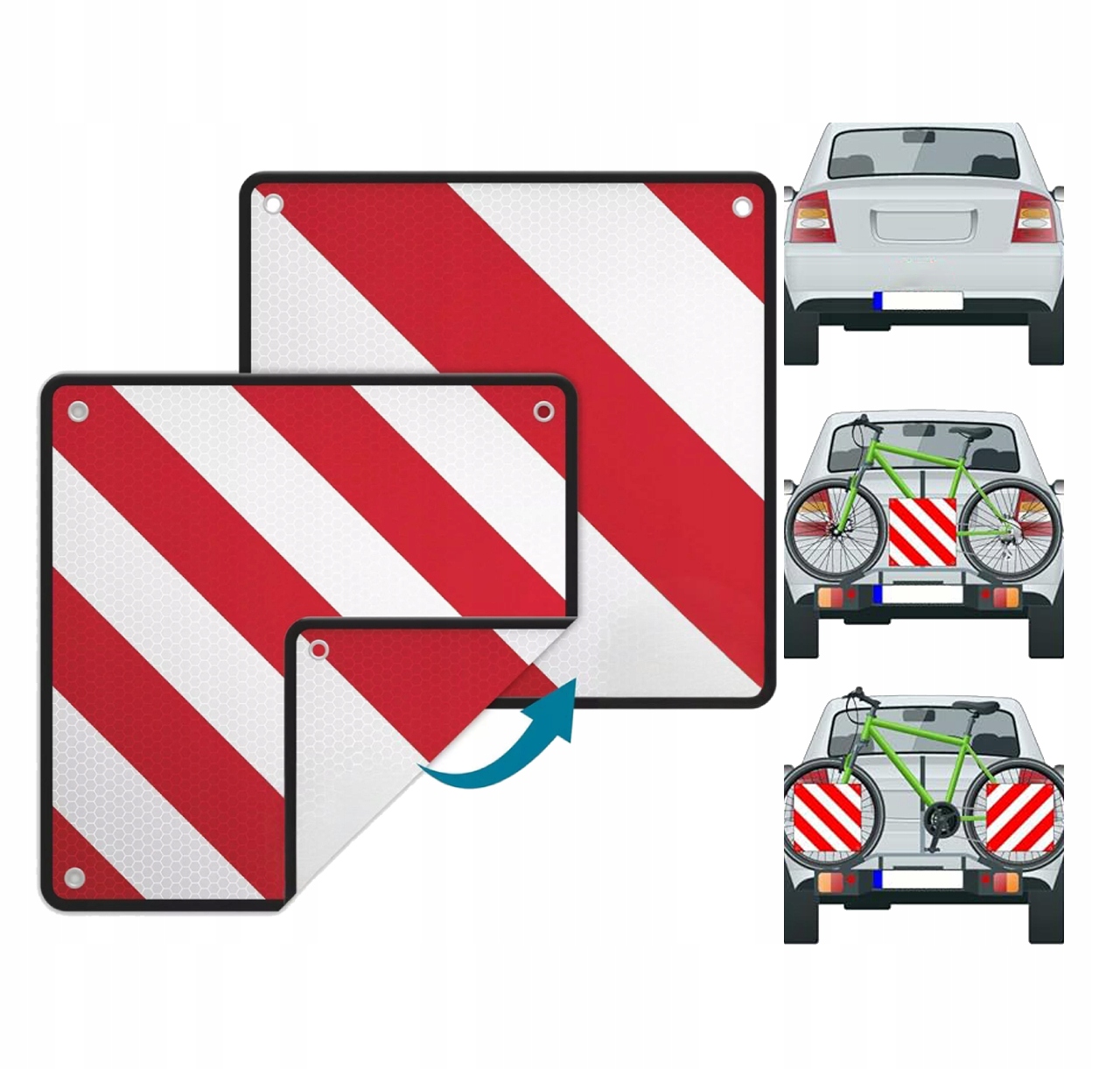 Výstražná tabule na nosič zavazadel Itálie Španělsko obytný vůz 50x50 cm (0.8 mm)