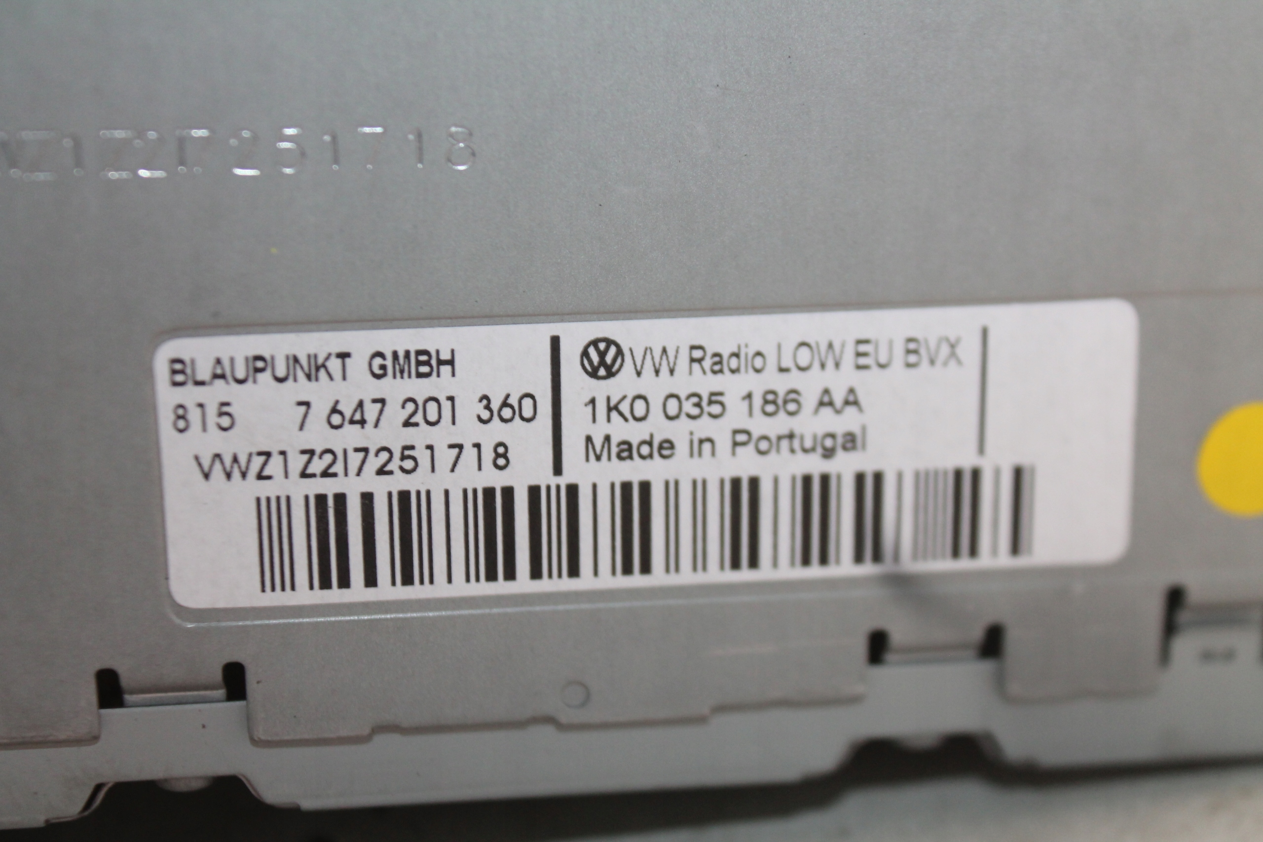 RADIO CD FABRYCZNE 1K0035186AA VW GOLF VI 08-12