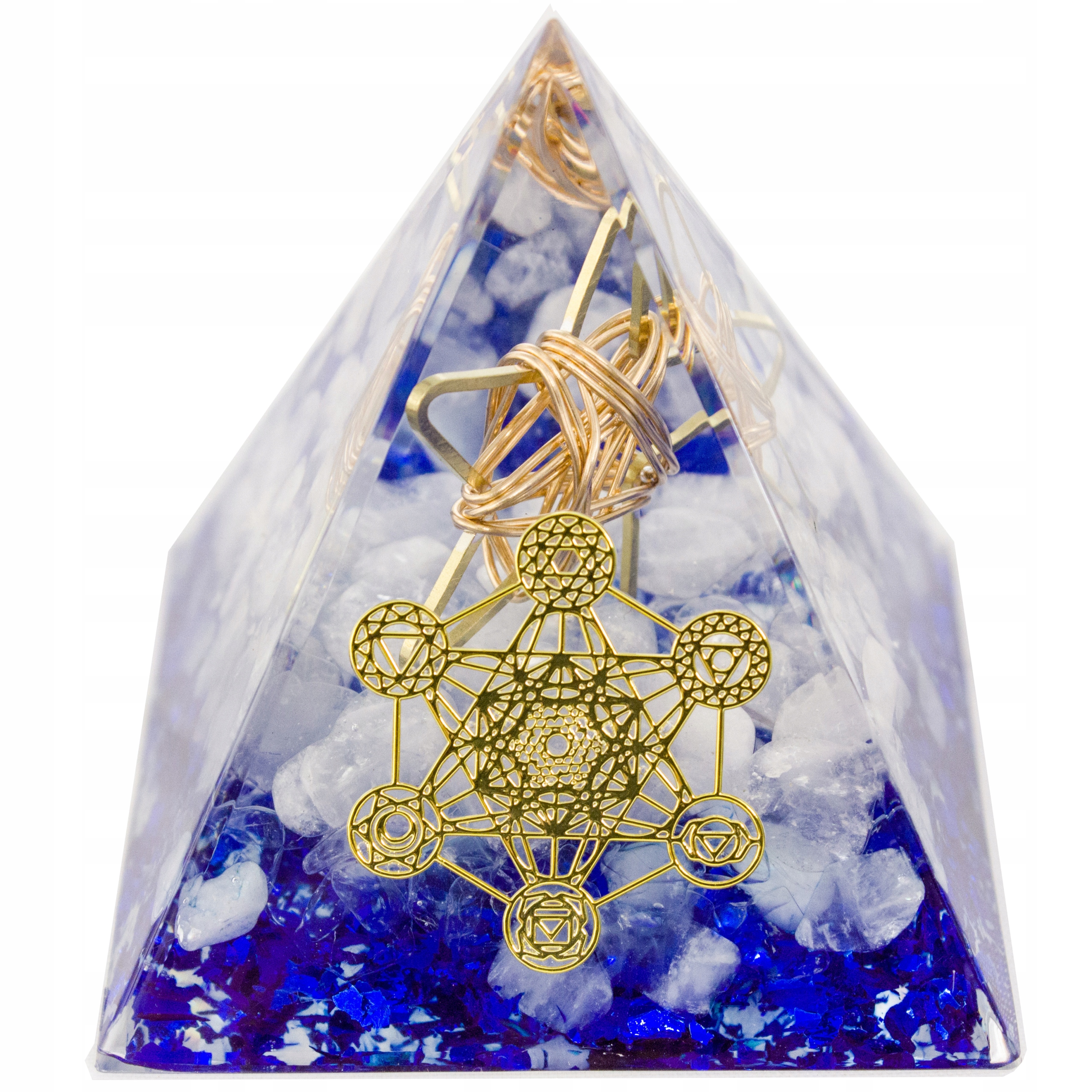 Pyramida Bílý Křišťál Energie Harmonizace Čaker Aura Reiki 5