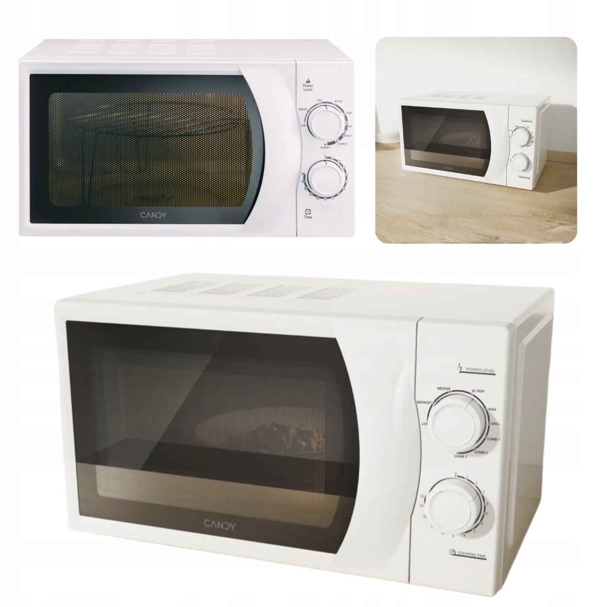 Kuchenka mikrofalowa wolnostojąca Candy Cmg 2071M biała 700W 20L Grill