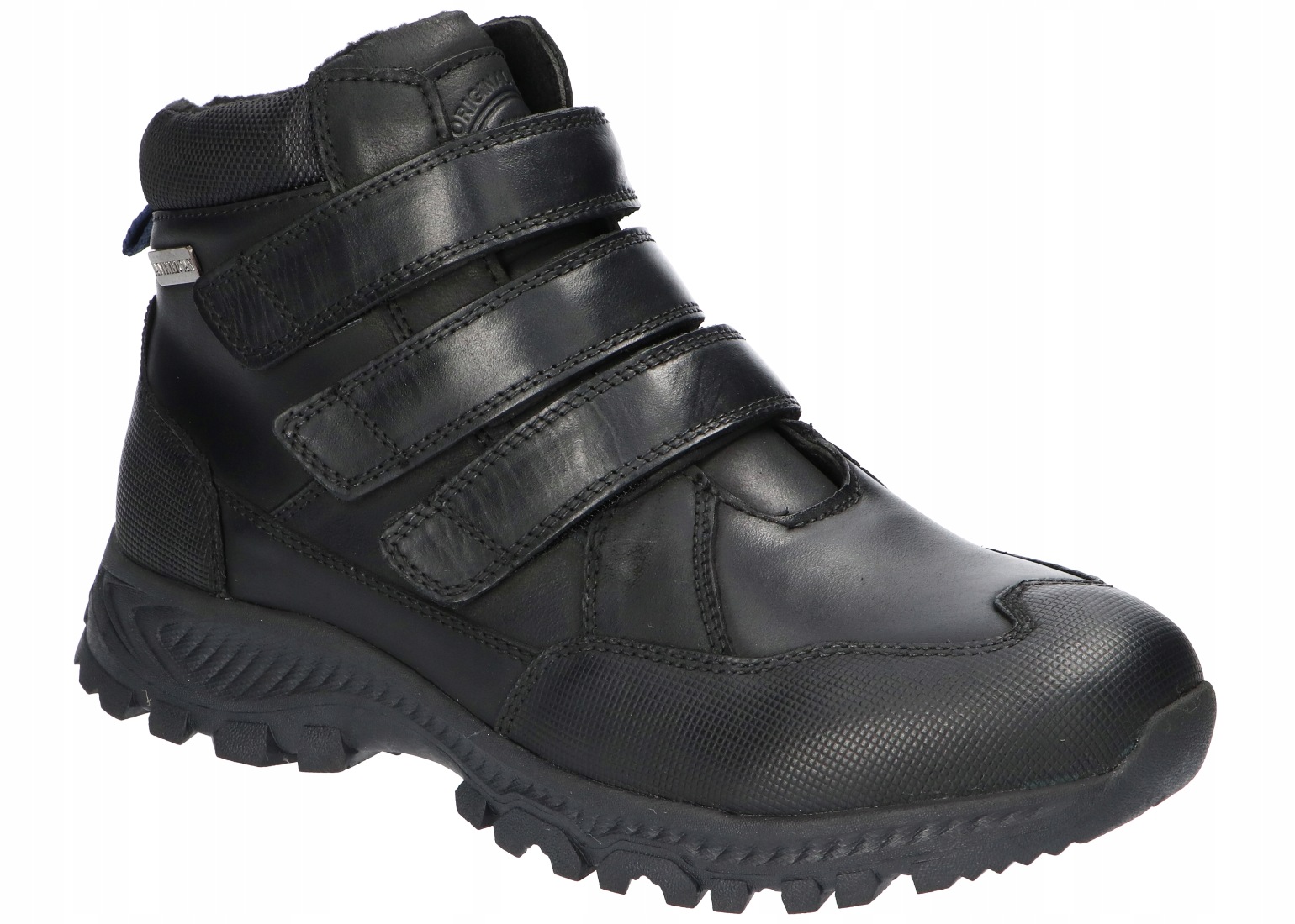 American CY209 Zateplené Trekové Boty Traperky Zimní Kožené Boty Suchý Zip B 42