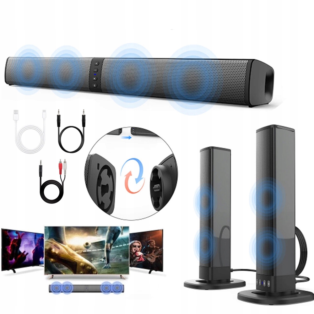 Przenośny głośnik surround Sound Bar Tv Kino domowe Odpinany głośnik 2 w 1