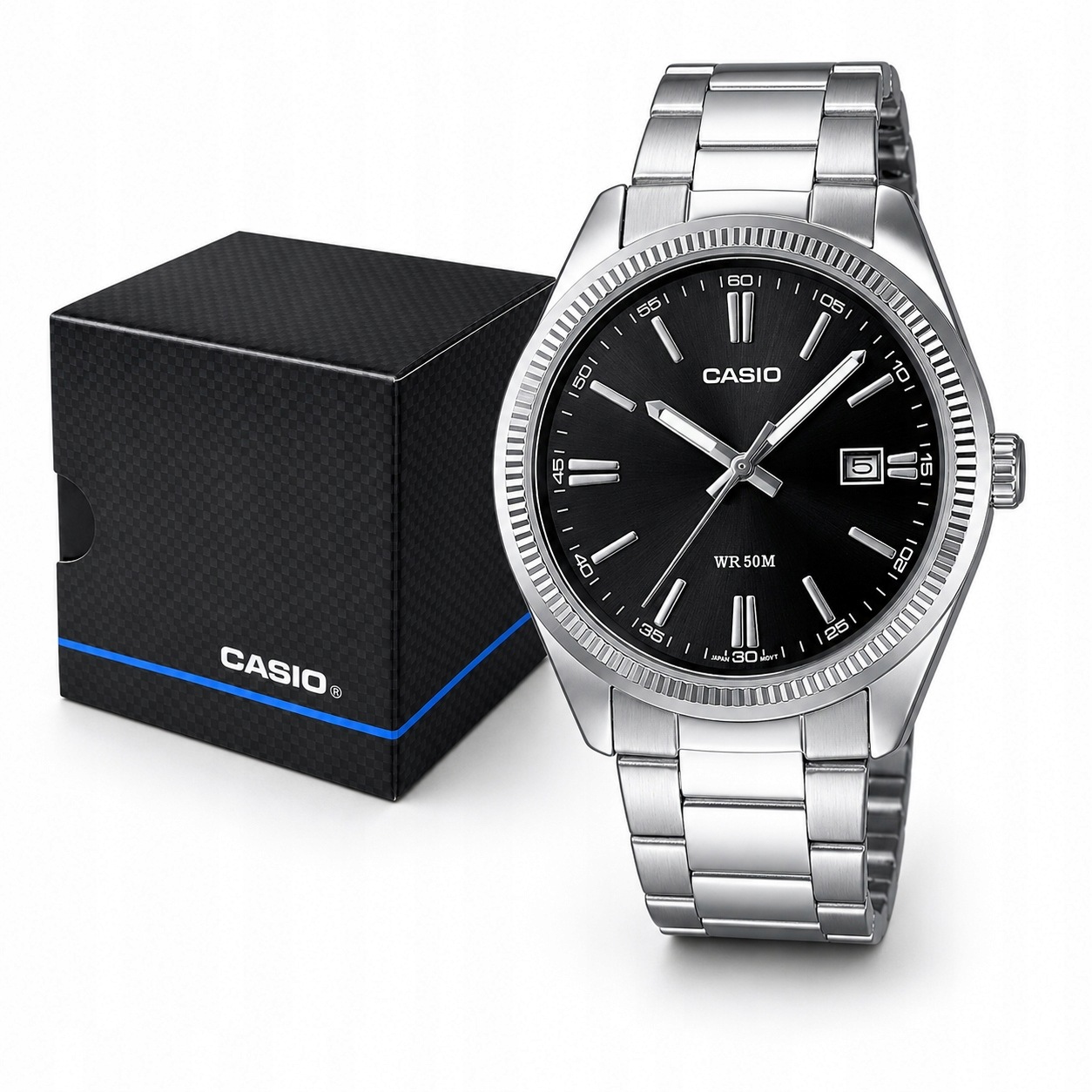 Pánské Hodinky Casio MTP-1302PD-1A1VEF Černé Na Náramku WR50 Elegantní