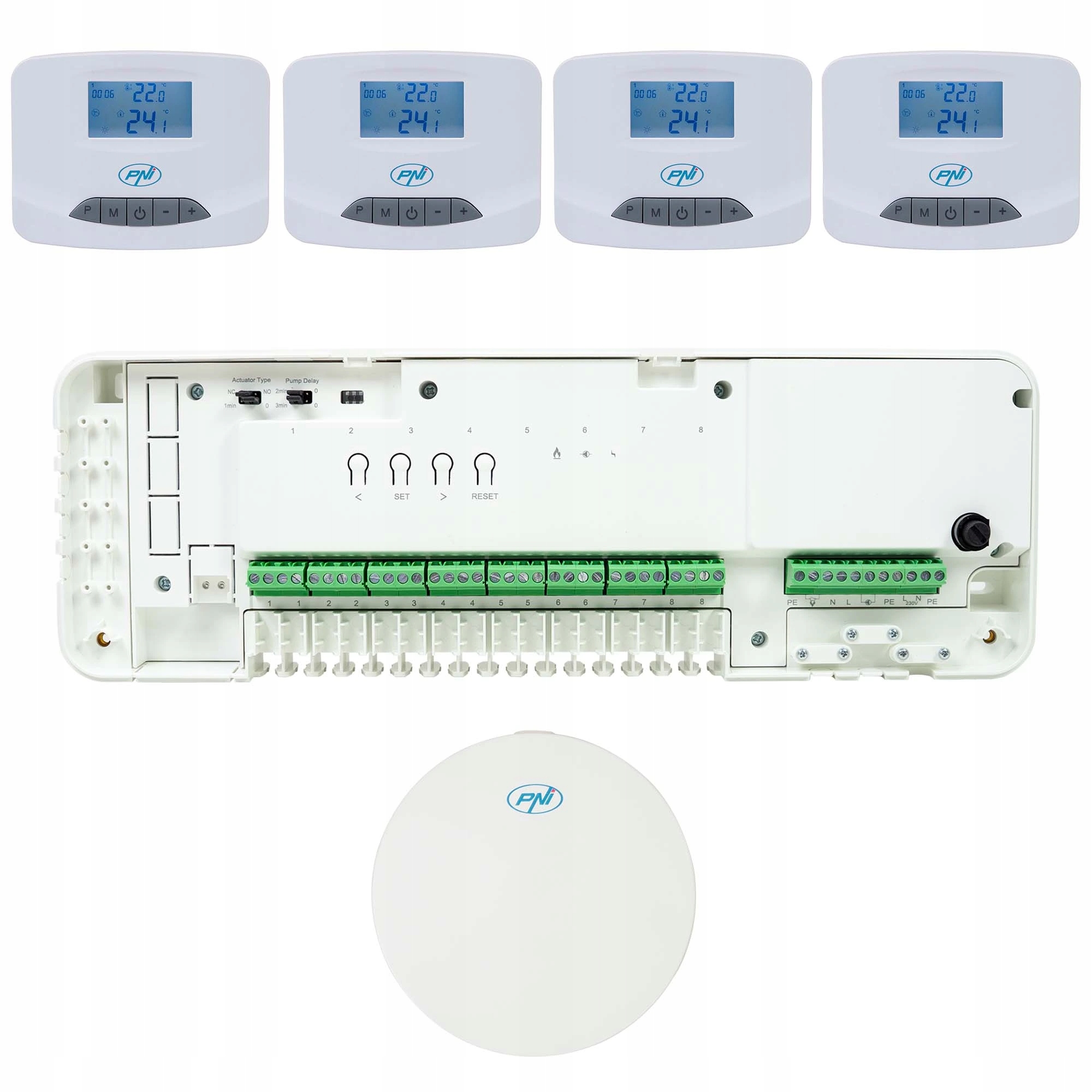Wi-Fi automatizačná súprava Pni CT28 Pro 4 pre podlahové vykurovanie, mobil