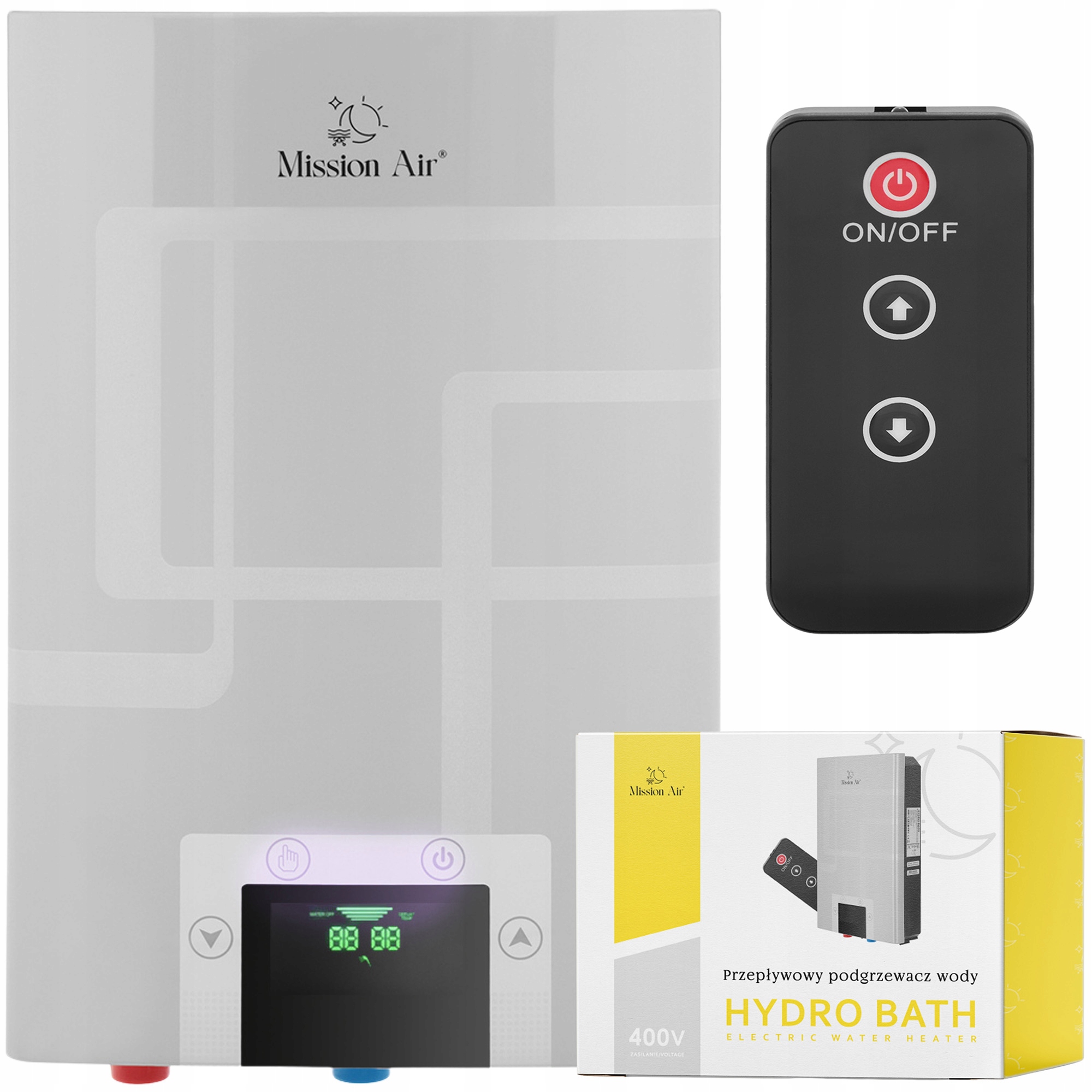 Elektrický prietokový ohrievač vody s diaľkovým ovládaním Mission Air 18 kW 400 V