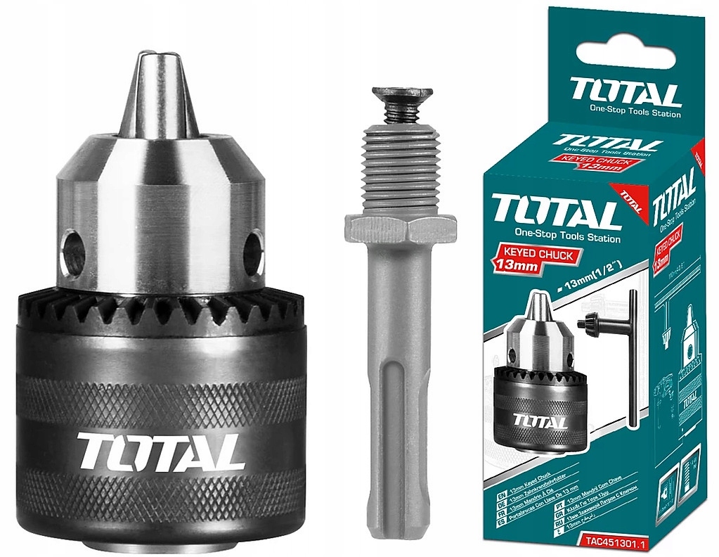 GŁOWICA DO WIERTARKI NA KLUCZYK + ADAPTER SDS+ 1/2