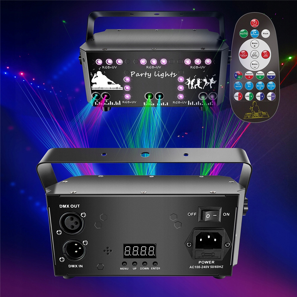 Disco Laser 21 Očí Rgb Dálkové Ovládání Nástěnné Efekty Párty