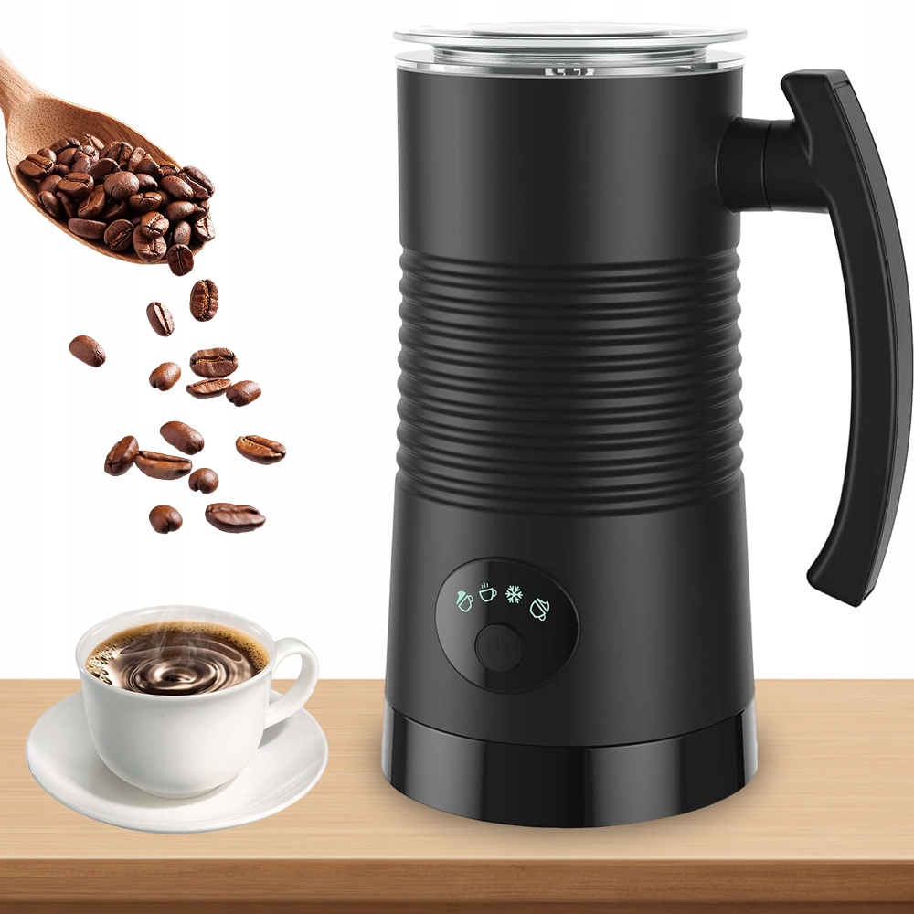 Elektrický napěňovač mléka 4 funkce Ohřev Auto-Off Tichý Rychlý provoz