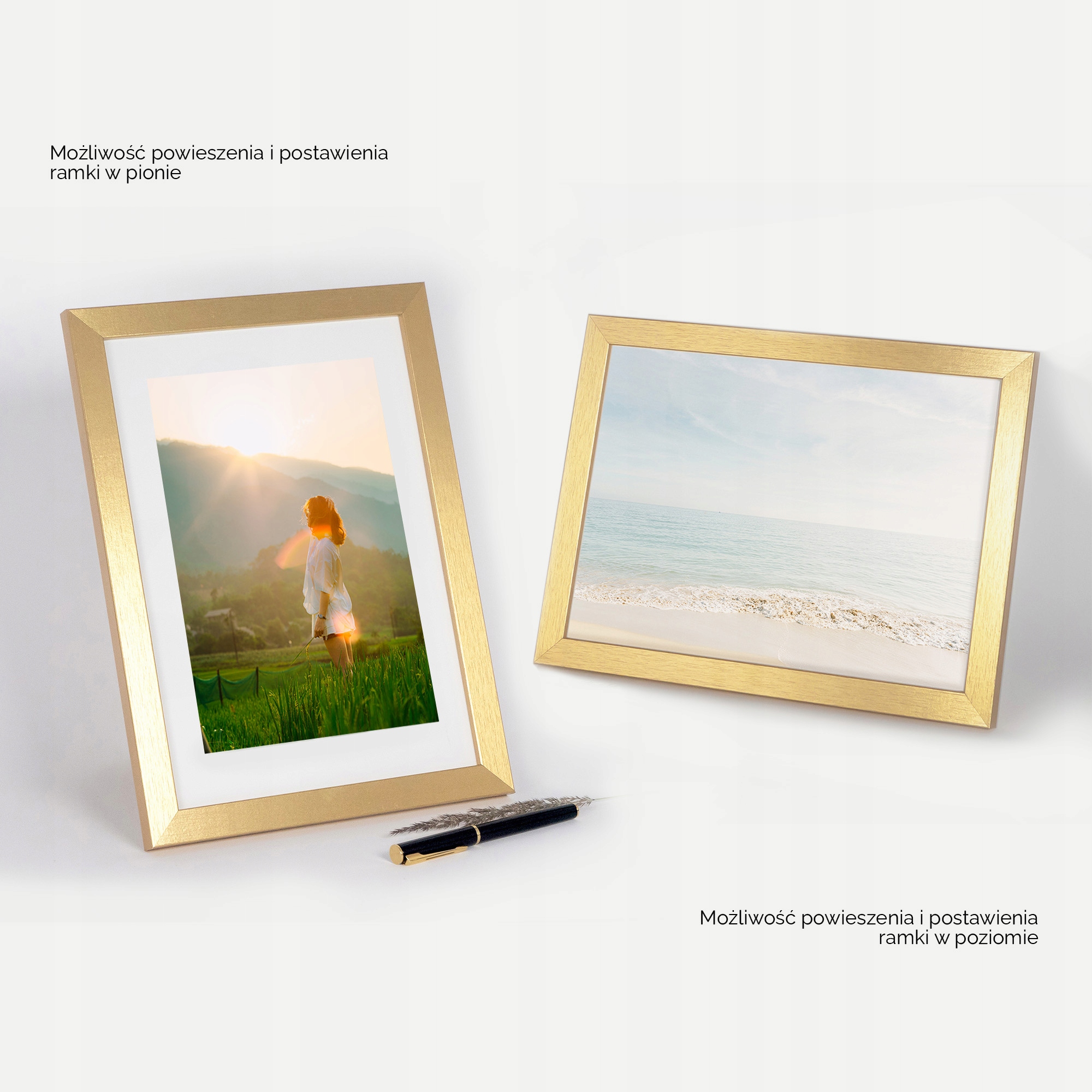 RAMKA NA ZDJĘCIA Złota 21x29,7 cm A4 FOTO RAMA PLAKAT DYPLOM Marka Framai