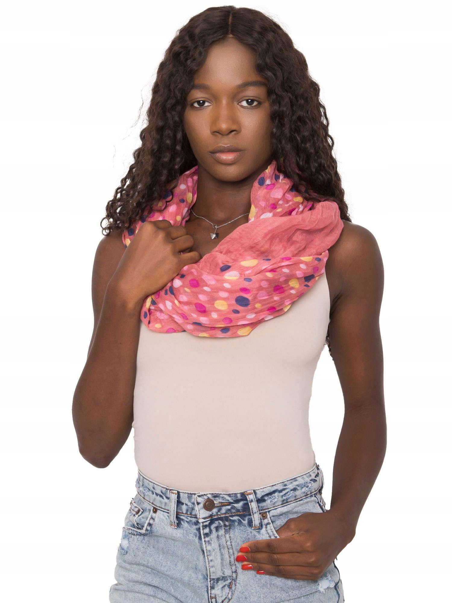 CHUSTA DAMSKA APASZKA SZAL BANDANA W GROSZKI