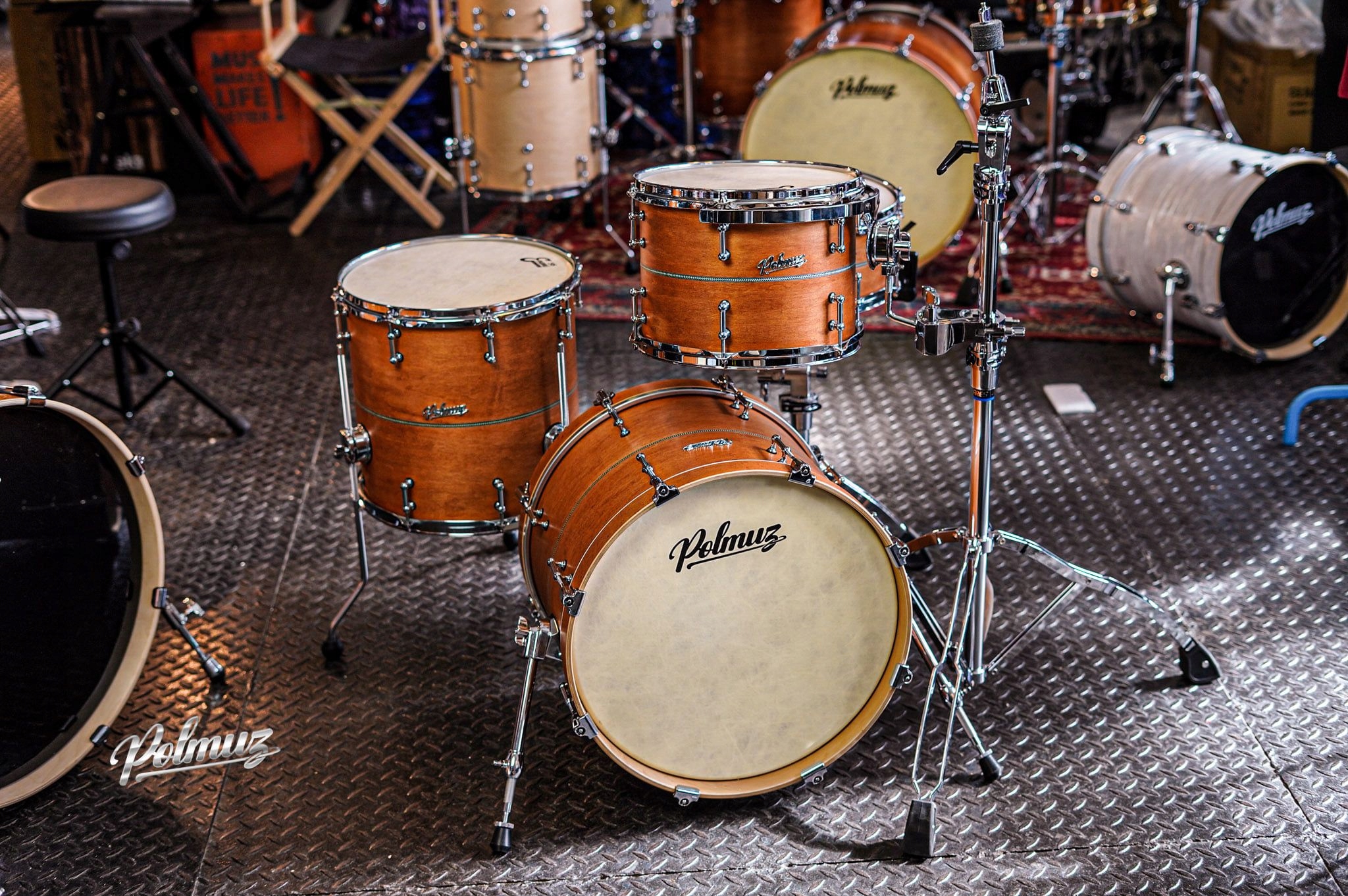 Polmuz Maple Model 1 - 18/12/14/4SD - Inlayed Satin Jatoba