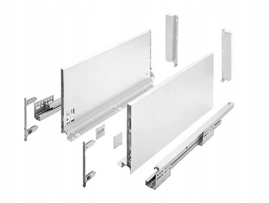 Szuflada GTV Axis PRO biała wysoka 450 H199 L450 Cichy Domyk 3D 40kg