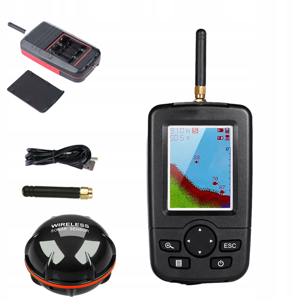 Detektor kaprových ryb Detektor ryb senzor sonaru LCD detektor ryb