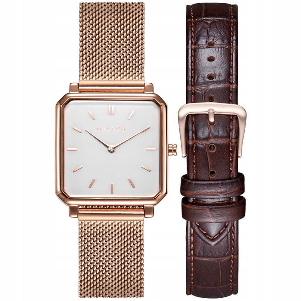 Dámské hodinky Meller W7RB-1PINK-WMST- 2ROSE-WRST-1.2BROWN-set růžové zlato