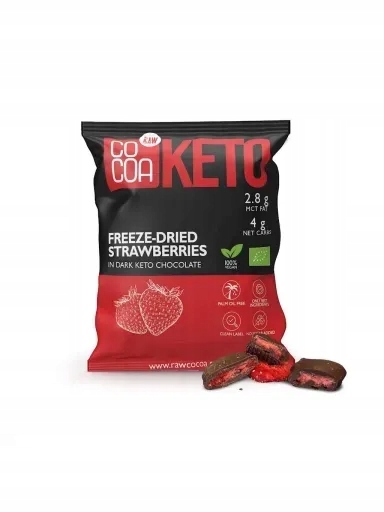 Levně 3x Jahody V Tmavé Čokoládě Bez Přidaného Cukru Keto Bio 40 g Cocoa