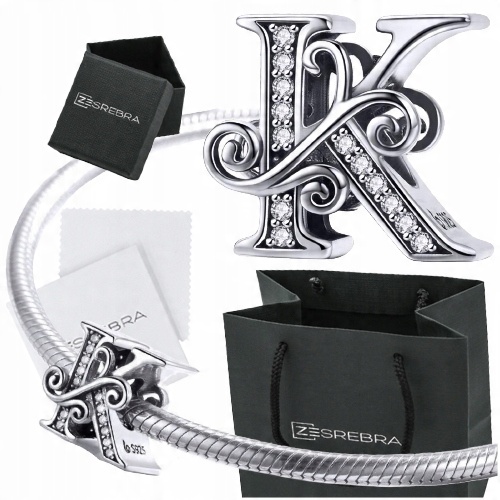 

Charms Literka K do Pandora srebro 925 S925