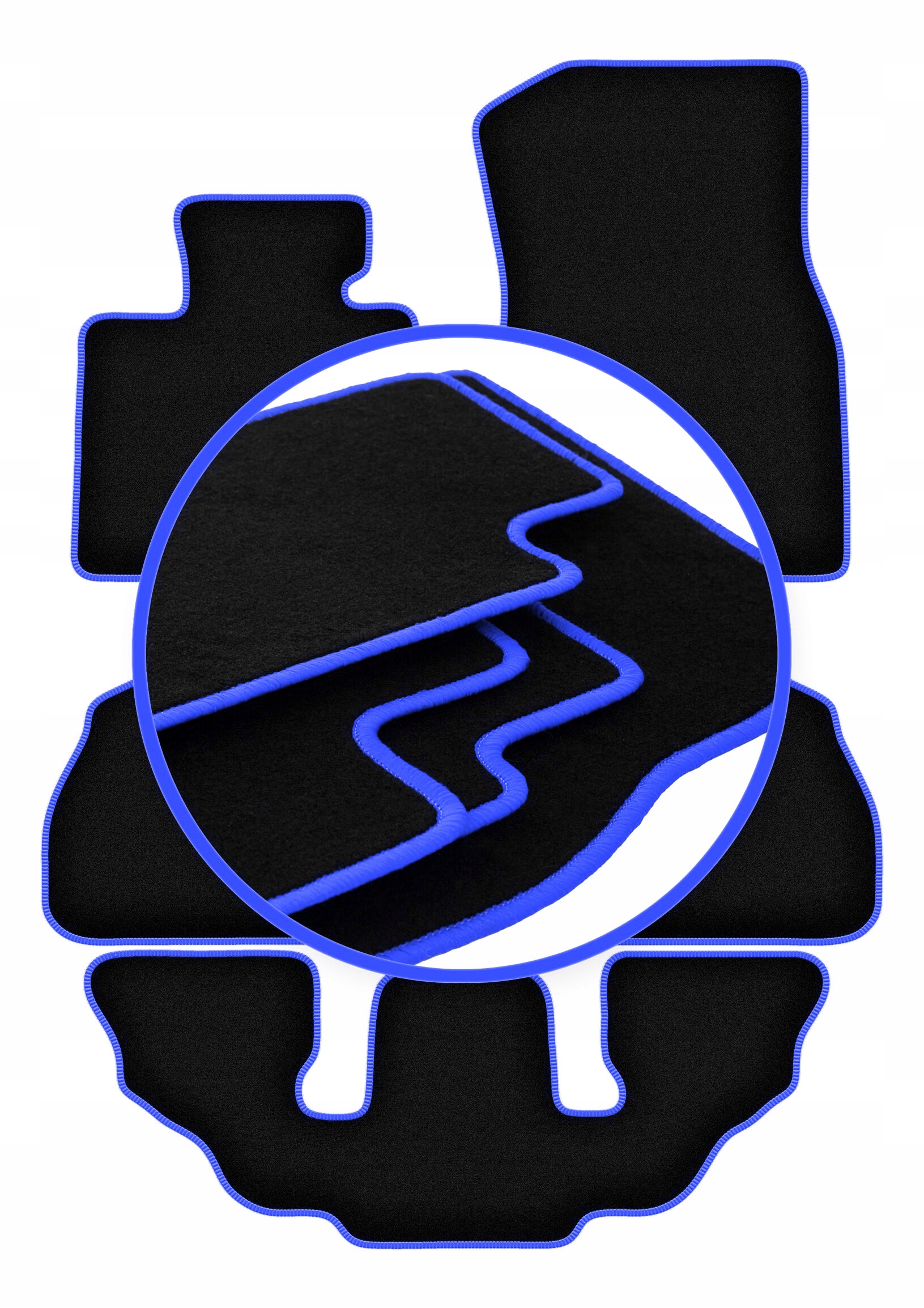 Koberce do auta Blue pro: Bmw X7 G07 7 osob 2019-2022