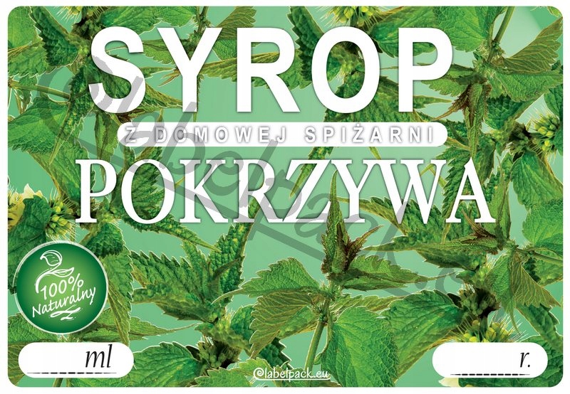 

Etykieta na Syrop Pokrzywa