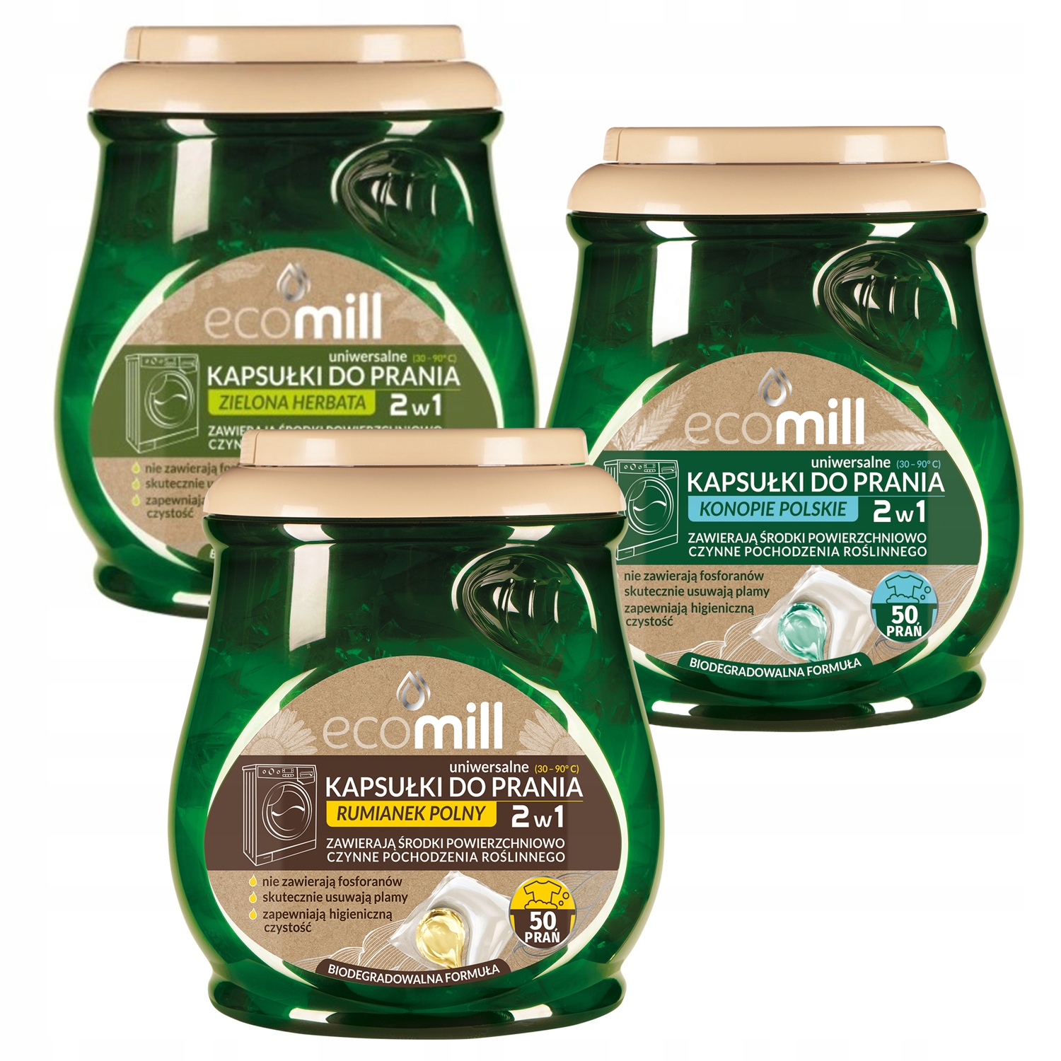 ZESTAW Kapsułki do prania Eco mill 150SZT