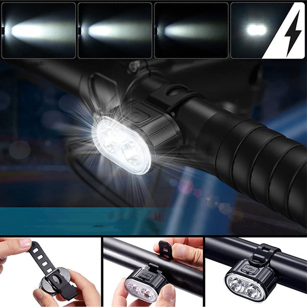 LAMPKA ROWEROWA ŚWIATŁO PRZÓD TYŁ LED NA KIEROWNICE ROWER USB BARDZO MOCNA Rodzaj zestaw