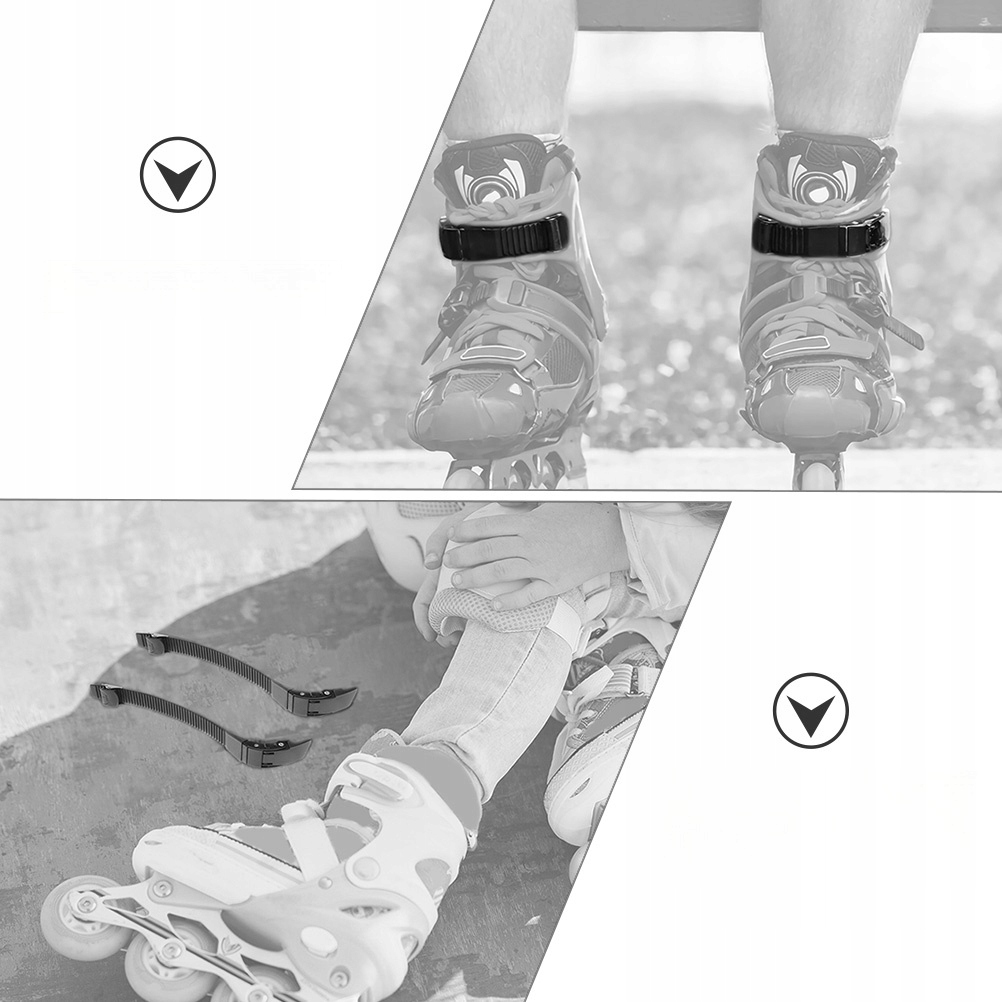 2 ZESTAWY WYMIENNYCH PASKÓW DO BUTÓW ROLKOWYCH Marka bez marki