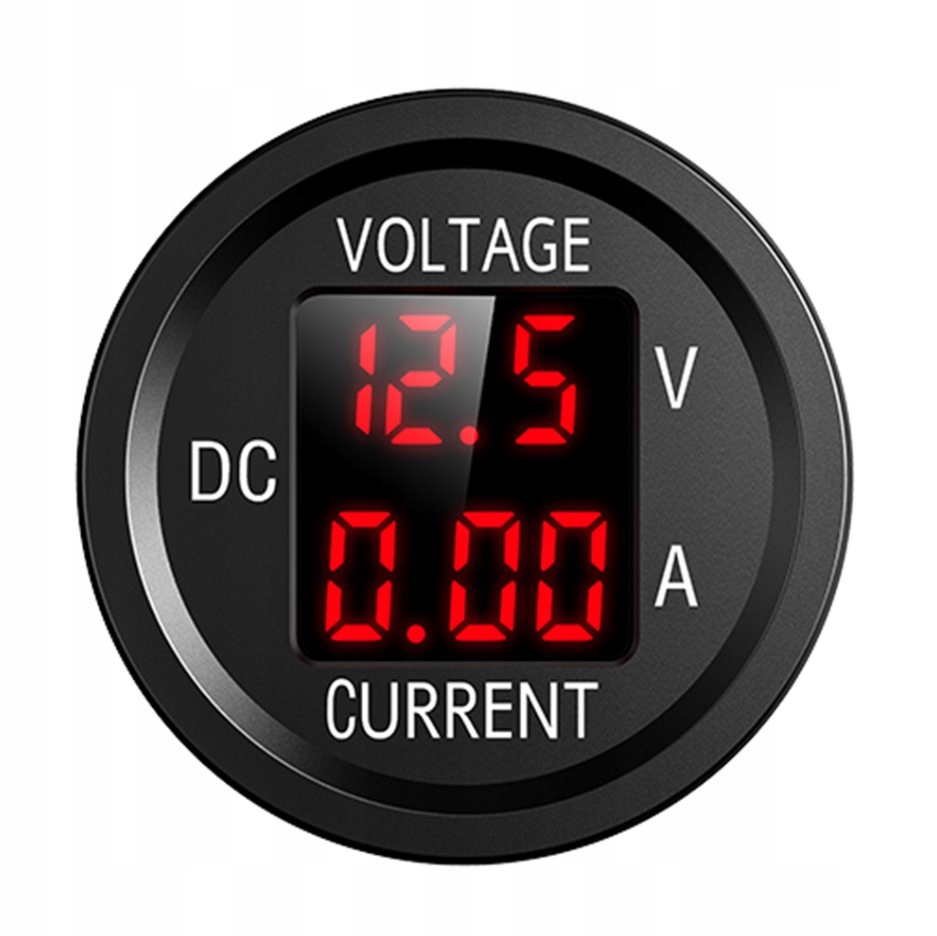 Woltomierz Led Z AMPEROMIERZEM12-24 V Red MID