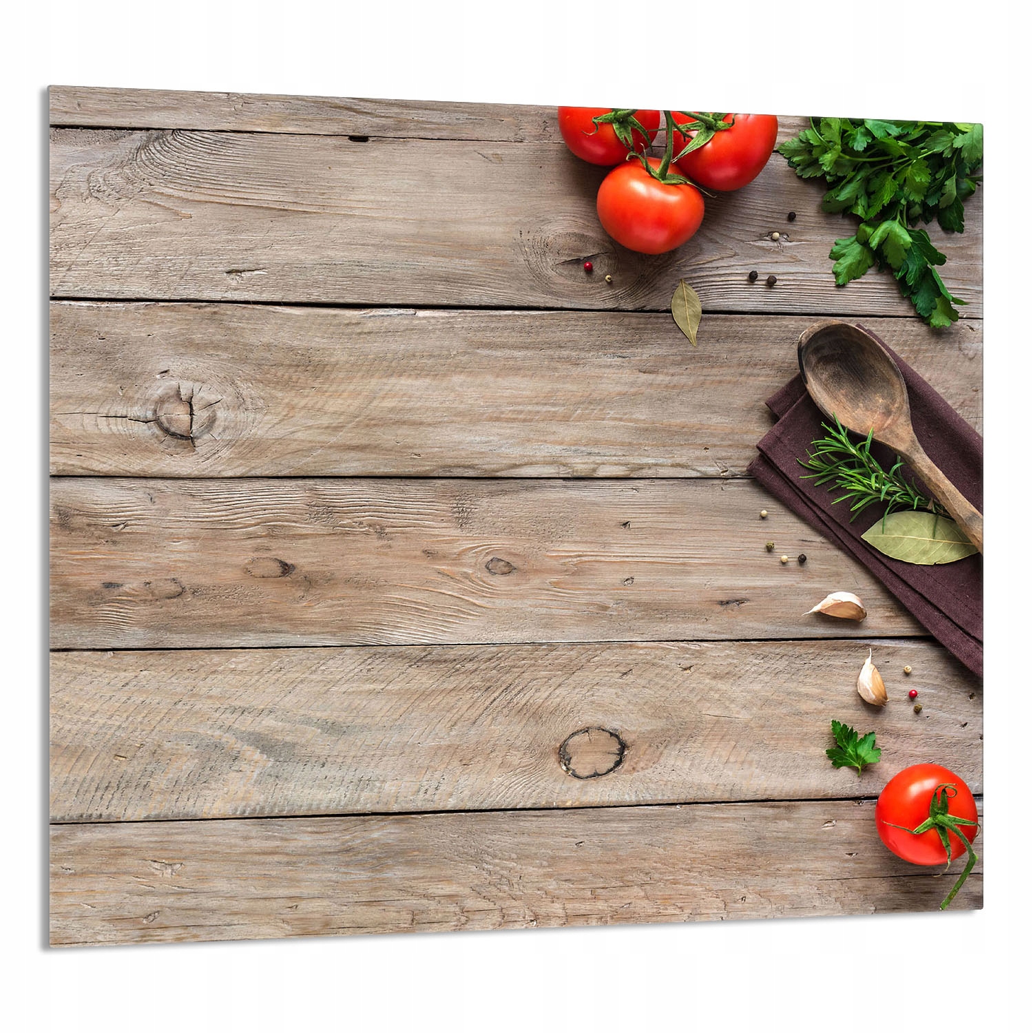 Skleněný Panel Do Kuchyně 65x60 Dřevo Tvrzené Sklo