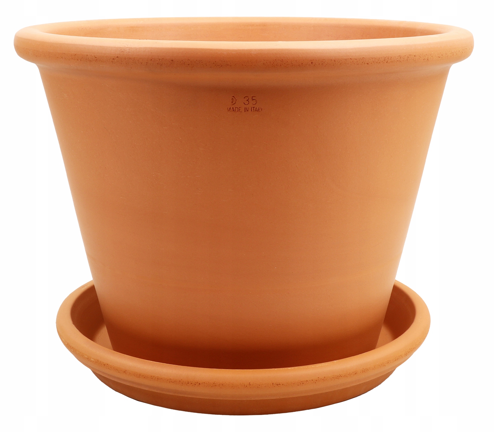 Duża Donica Ceramiczna Vaso Pompei D35 z Podstawkiem D31 Terakota Klasyczna