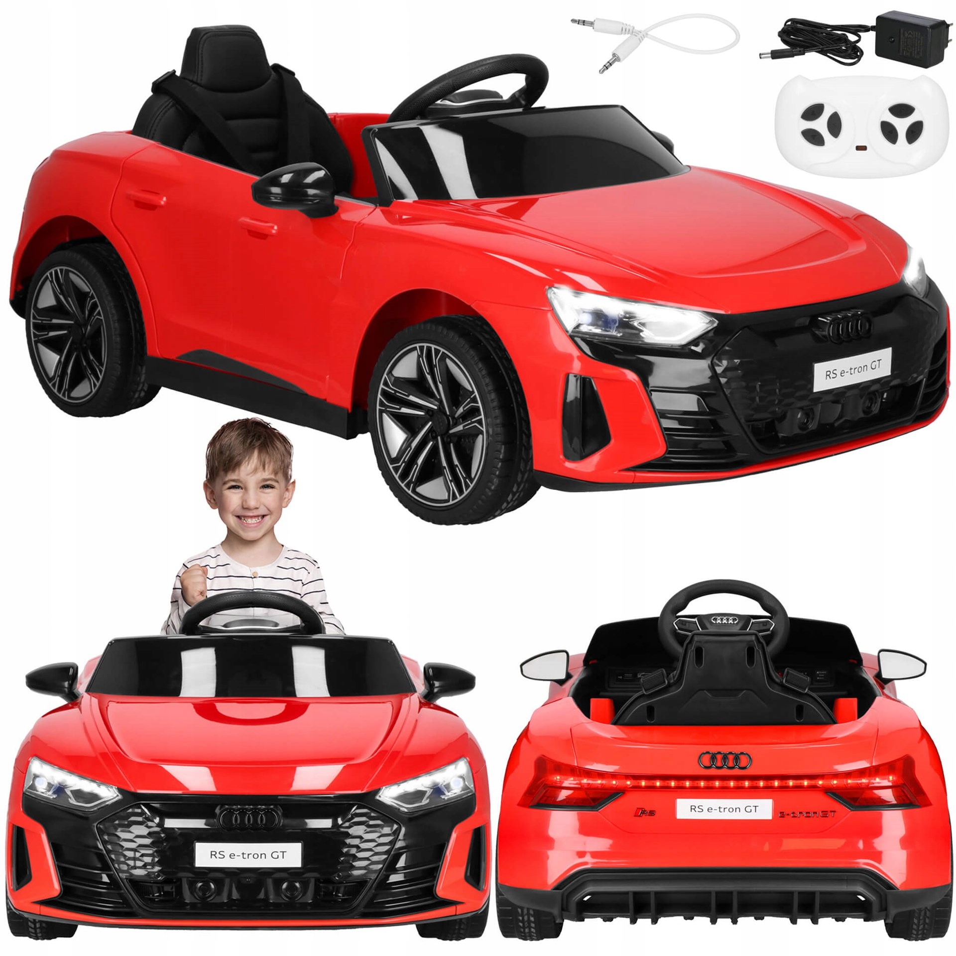 Audi E-tron Gt Rs 4X4 Auto akumulator Eva Skóra Pilot Samochód dla Dziecka