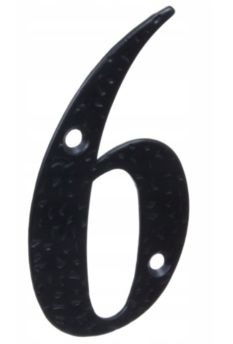 Numer Cyfra Metalowa Na Dom Budynek Przykręcana Czarna Retro 10 cm '6/9' EAN (GTIN) 8413023098633