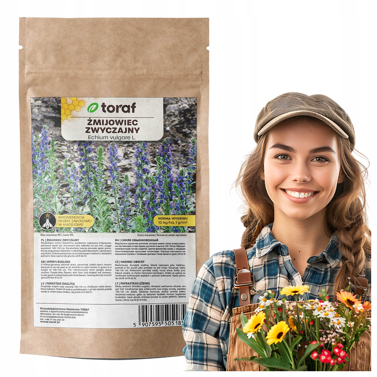 ŻMIJOWIEC ZWYCZAJNY NASIONA 100 g ROŚLINA MIODODAJNA ŁATWA W UPRAWIE TORAF