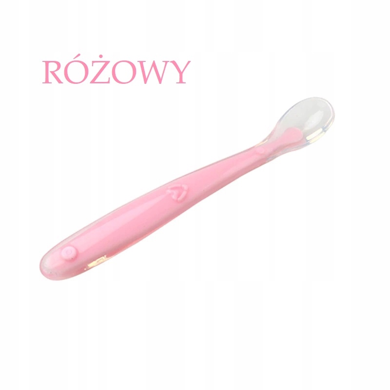 

Elastyczna łyżeczka silikonowa niemowlęca Różowa
