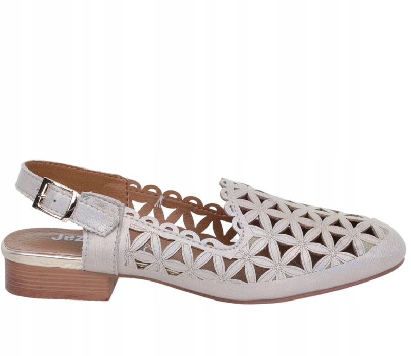 sandały zabudowane płaskie ażurowe czółenka z odkrytą piętą