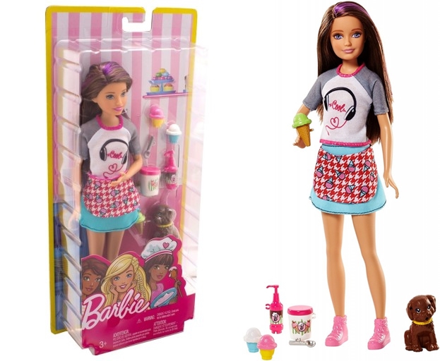 BARBIE SIOSTRA SKIPPER I ZWIERZĄTKO PIESEK FHP62