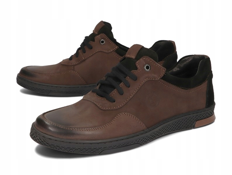 BUTY MĘSKIE SKÓRA CASUAL KOMODO 918 BRĄZOWY 40 Rozmiar 40