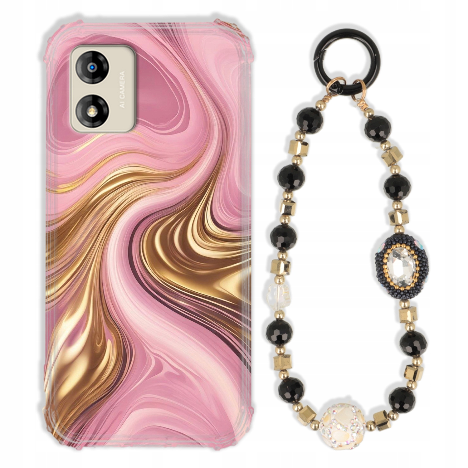 Puzdro Pre Motorola E13 Puzdro Antishock Zirkóny Čierno Zlaté|odolné|pevné