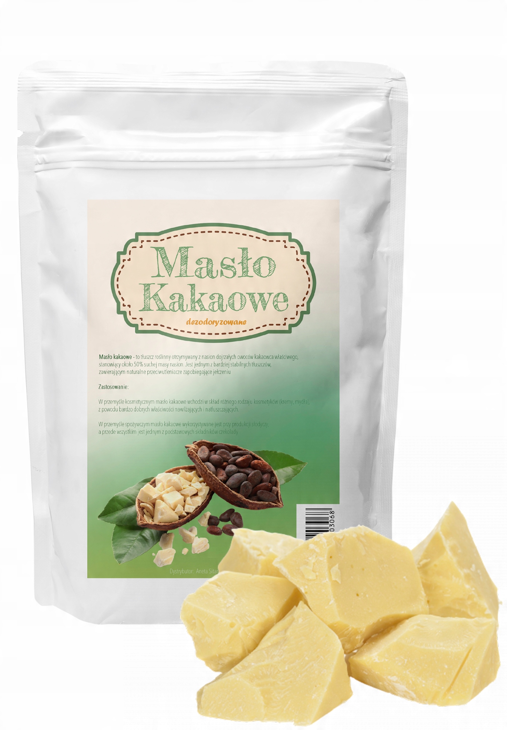 

Masło kakaowe 500g nierafinowane, naturalne