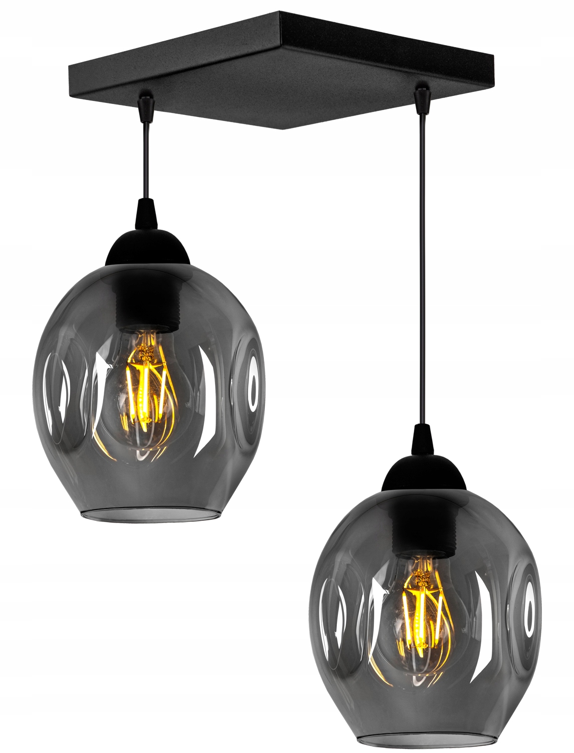 

Szklana Lampa Wisząca Sufitowa Żyrandol Kule Led