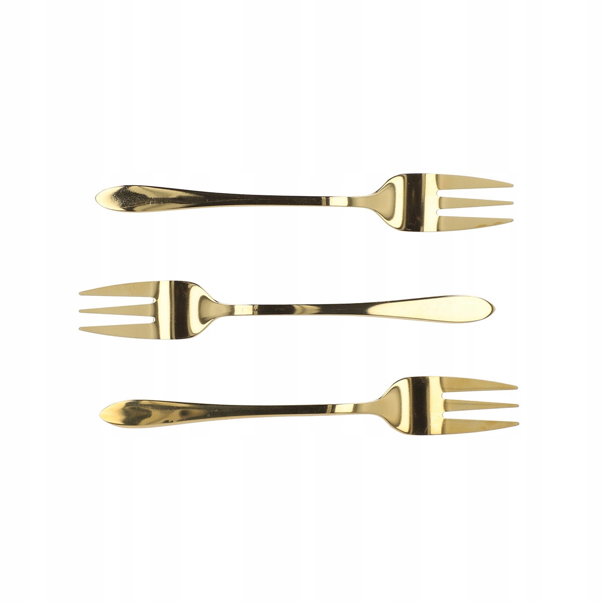 Zestaw widelczyków STILO deserowych złotych 3 szt HOMLA