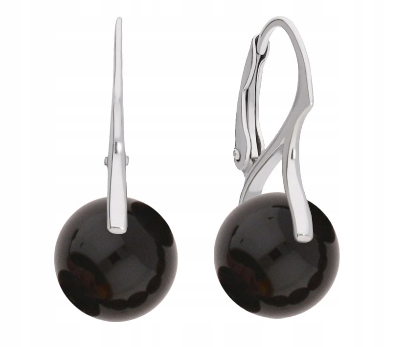 

Srebrne kolczyki czarne onyks kamień naturalny