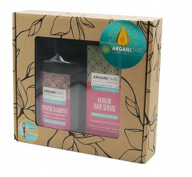 Sada Arganicare Keratin Šampon 400 ML Sérum Na Vlasy 100 ML