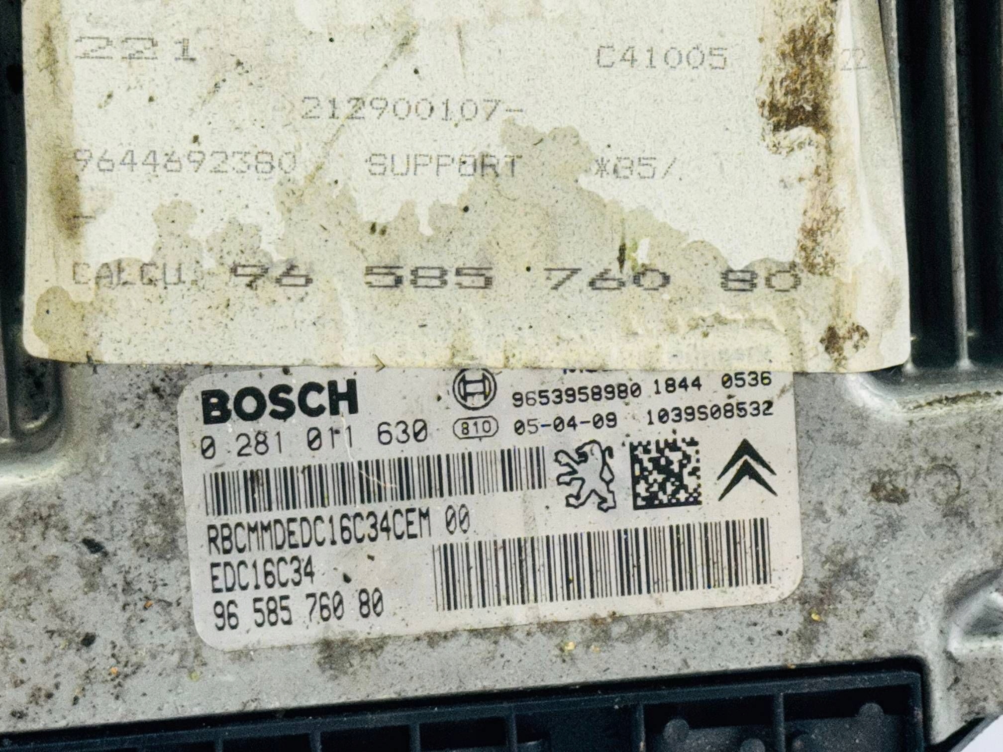 computer control unit Citroen 0281011630 9658576080