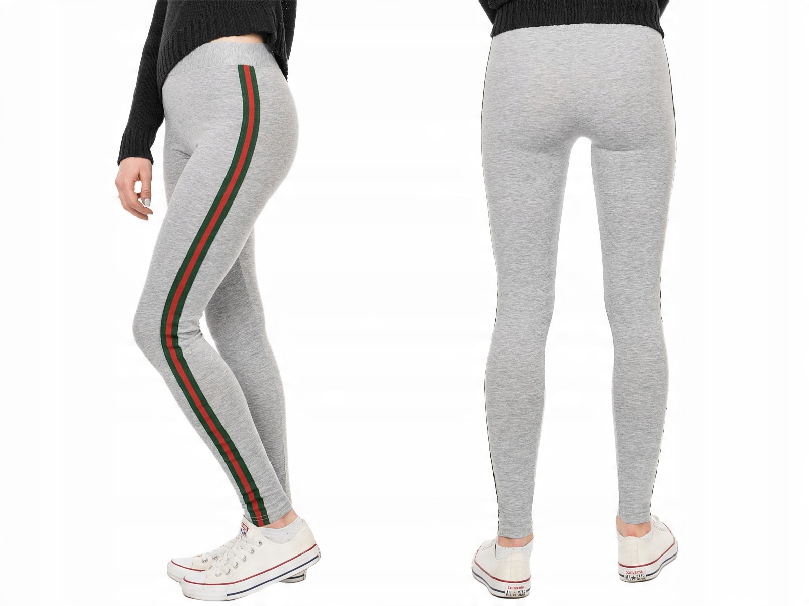 

Legginsy z Lampasami Getry Damskie Rurki 5001 S/5