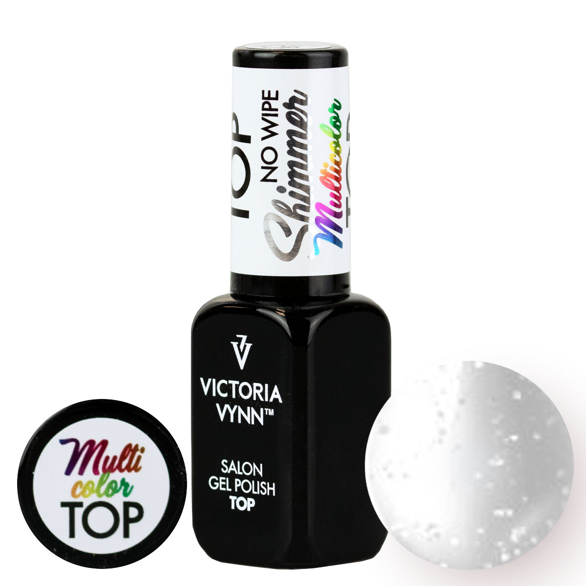 Victoria Vynn - Top Coat No Wipe - Shimmer Multicolor - 8 ml