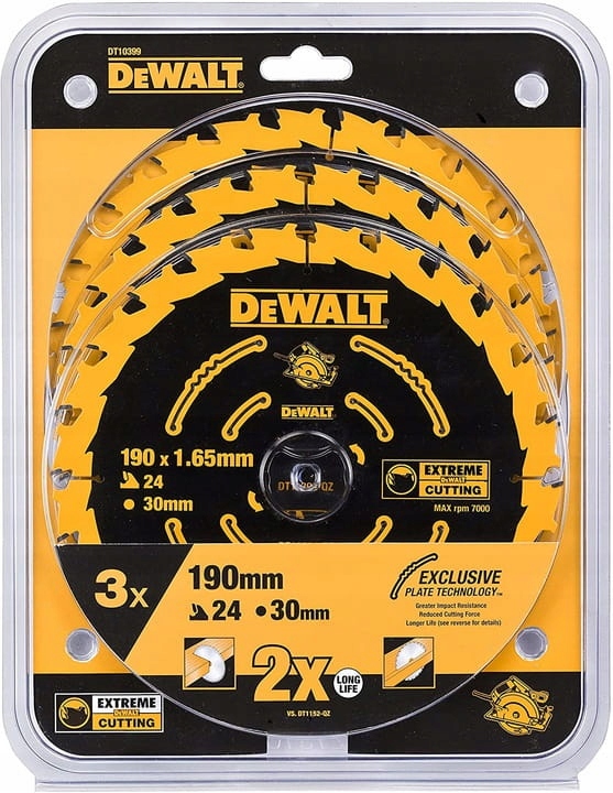 

Dewalt DT10399 Tarcza piła do drewna 190x30mm 3szt
