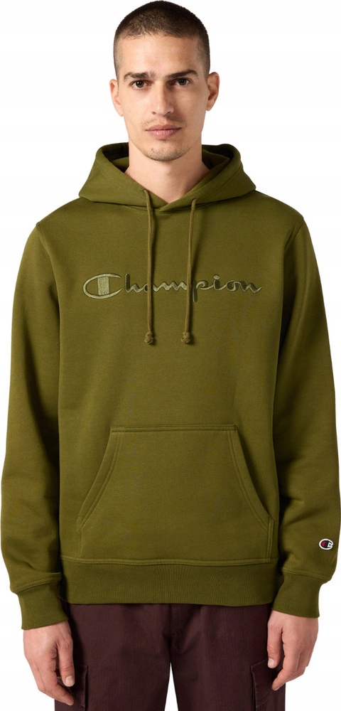 Pánská Mikina Champion Hooded Sweatshirt Olivová 220271 GS585 vel. L