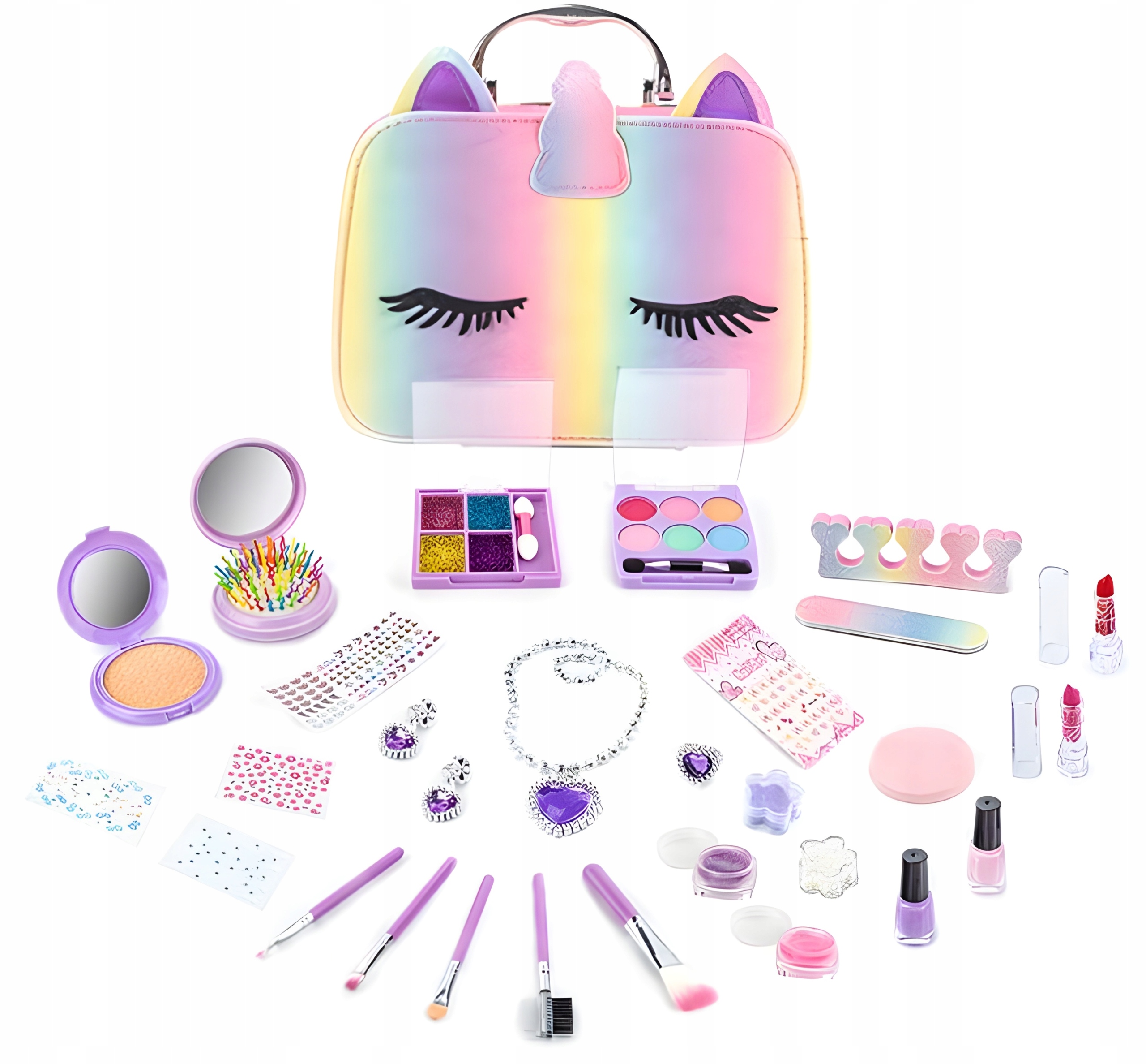Kosmetyki Zestaw do Makijażu dla Dzieci Kuferek Make Up Jednorożec Cienie EAN (GTIN) 5906301010517