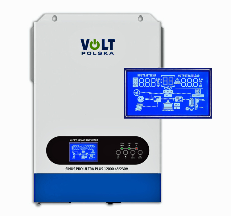 Inwerter Off Grid Sinus Pro Ultra Plus 12000 120A Mppt 48V Wifi Volt Pl +gr